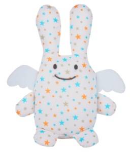 Peluchette Lapin Ange Etoiles - 12 cm